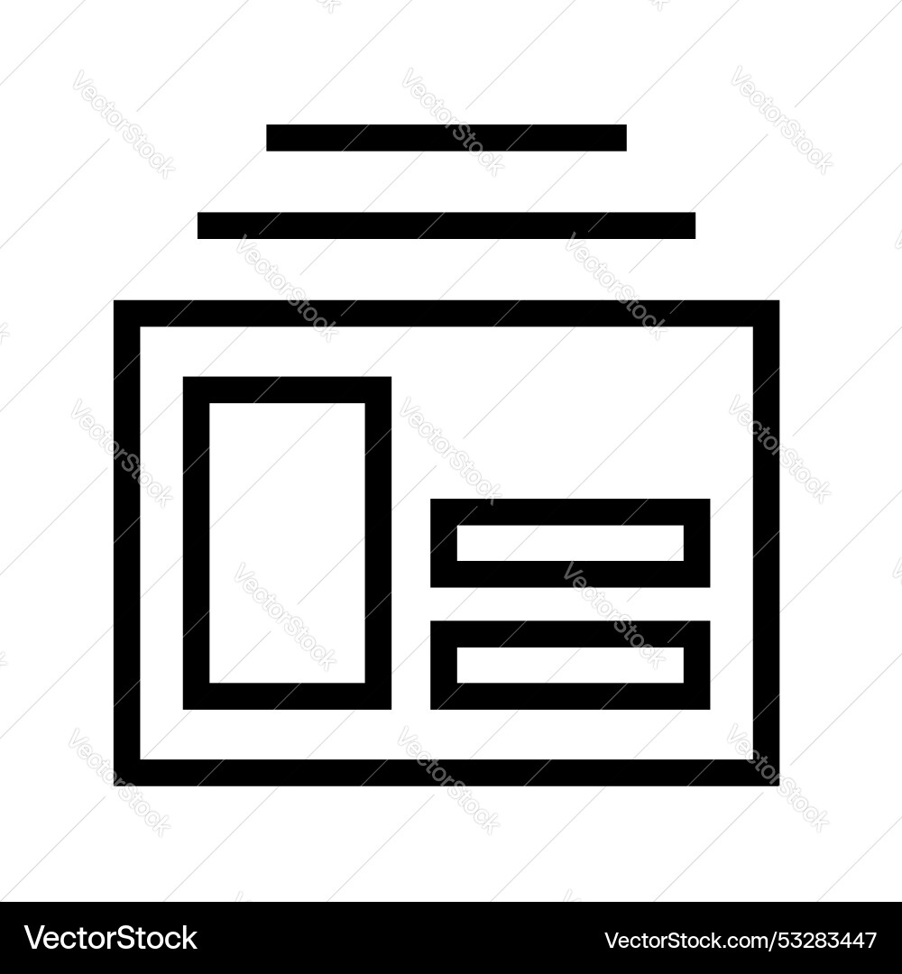 Browser icon outline style design isolated Browser icon outline style design isolated vector image