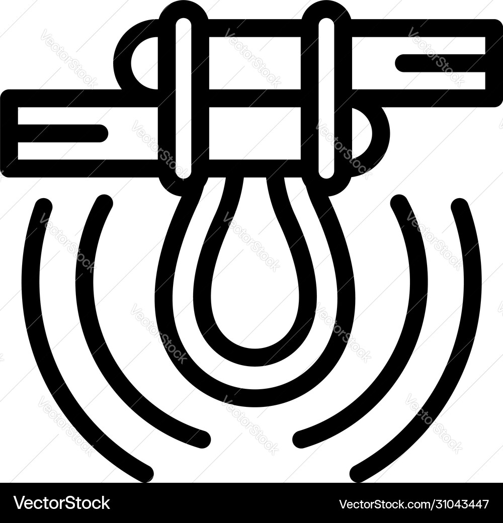 Climbing loop icon outline style Climbing loop icon outline style Vector Image