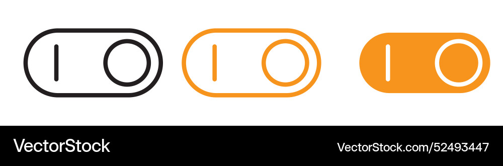 Functional toggle switch icon for user interface Functional toggle switch icon for user interface Vector Image