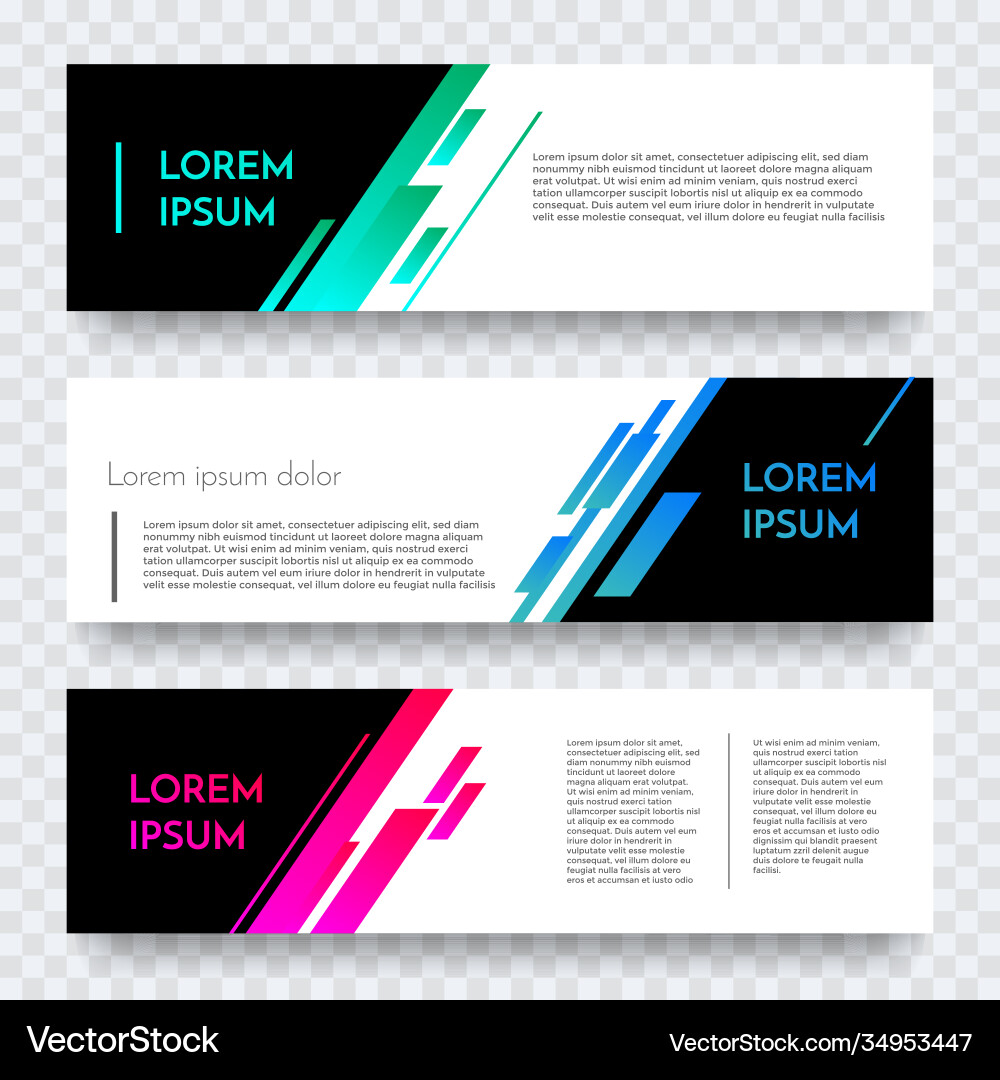 Modern web banner color abstract template Modern web banner color abstract template vector image