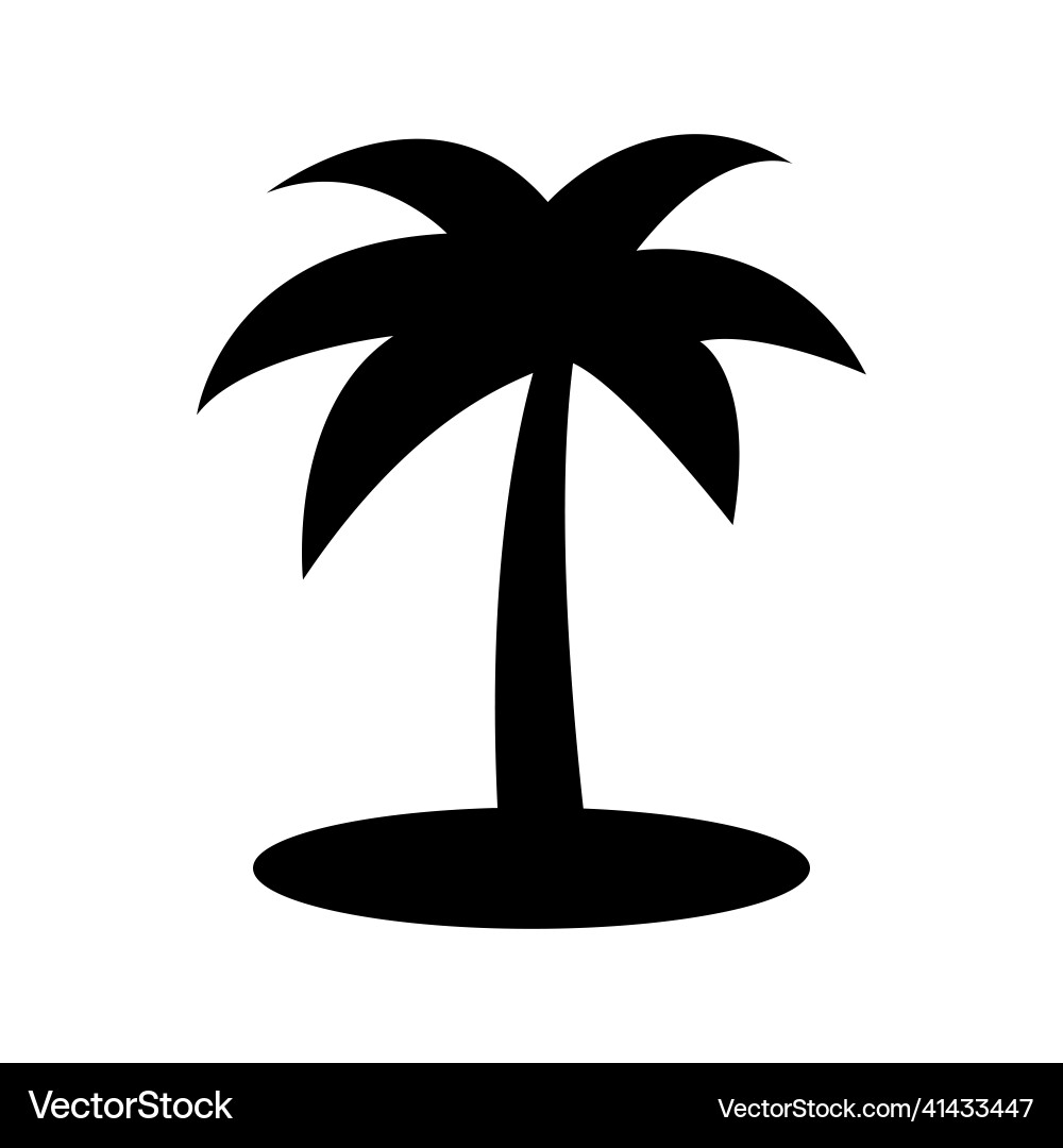 Palm tree icon simple of for web Palm tree icon simple of for web vector image