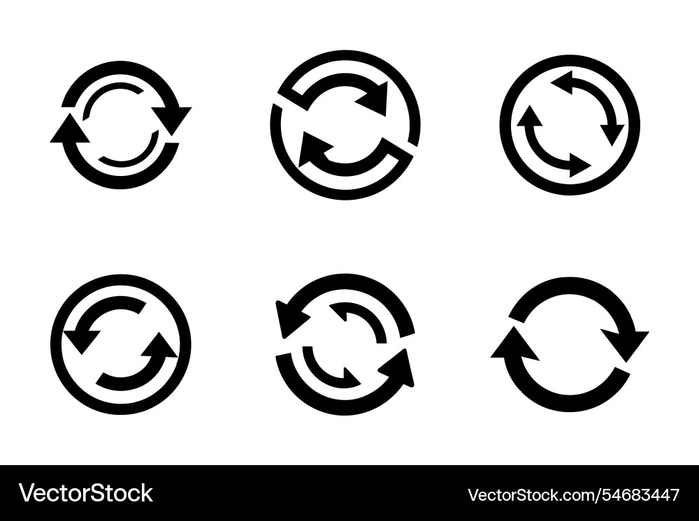Reload icon bundle set in style Reload icon bundle set in style vector image