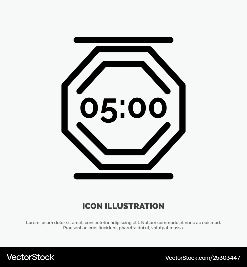 Stop work rest working line icon Vector Image