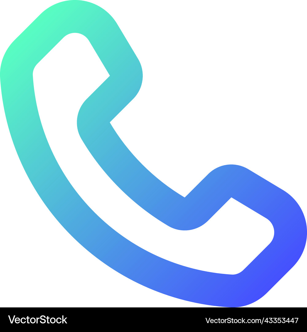 Telephone pixel perfect gradient linear ui icon Telephone pixel perfect gradient linear ui icon vector image