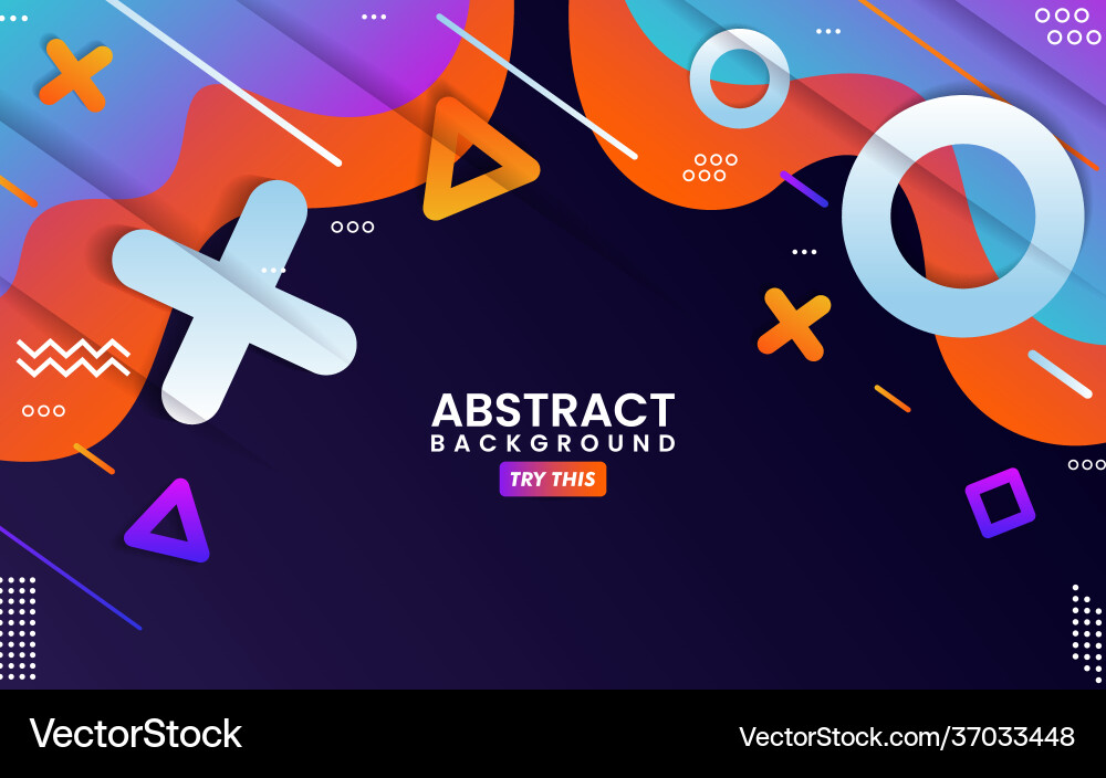 Abstract colorful with geometric shape vector image
