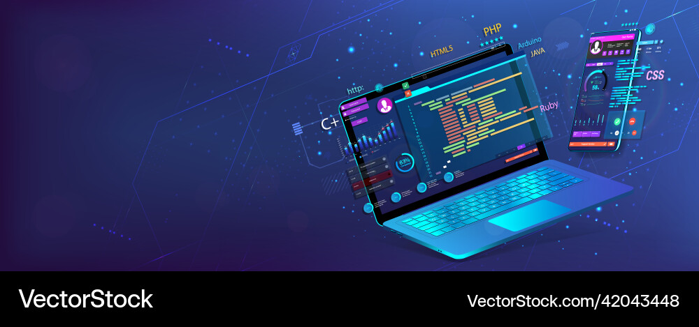 Banner software ui and development for different Banner software ui and development for different vector image