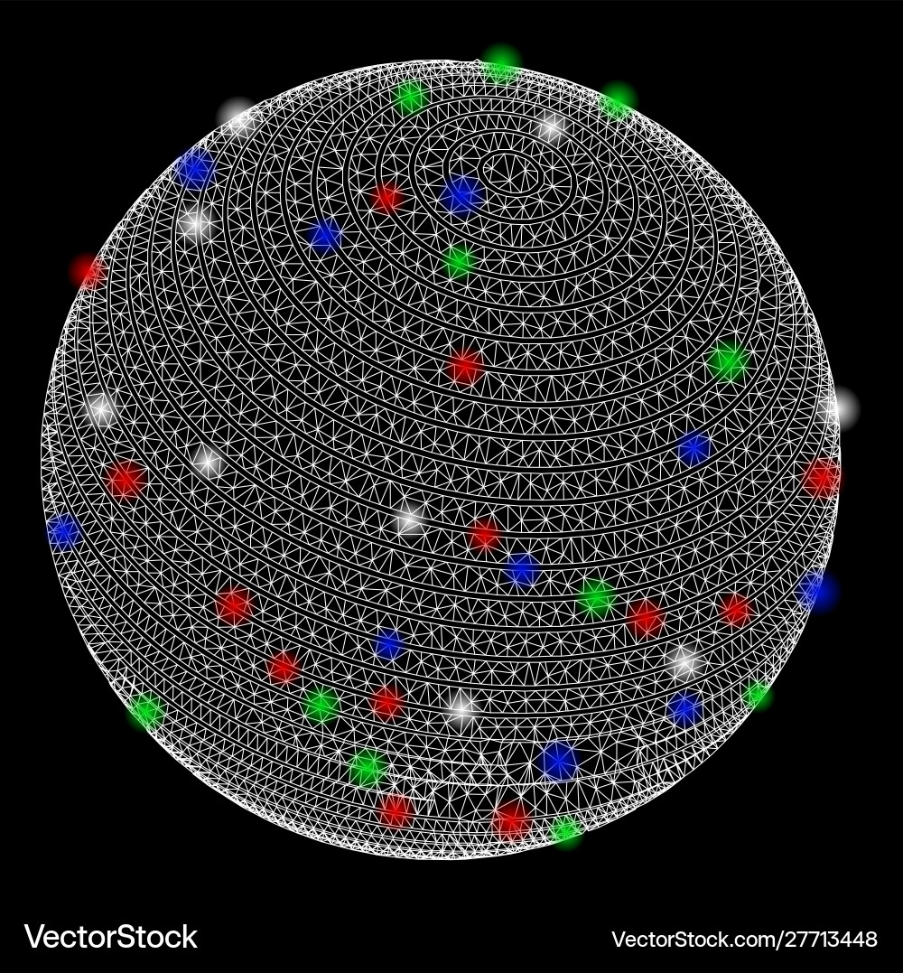 Bright mesh wire frame abstract sphere spectrum Bright mesh wire frame abstract sphere spectrum vector image