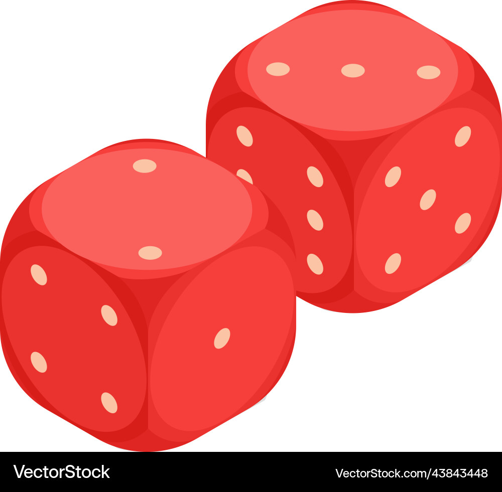 Dices isometric icon Dices isometric icon vector image