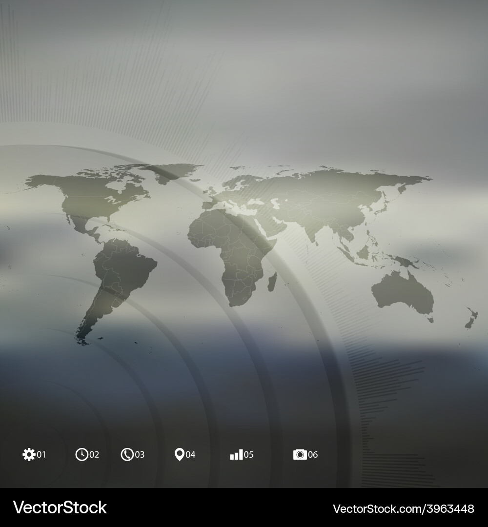 Global Perspective Map Vector Image