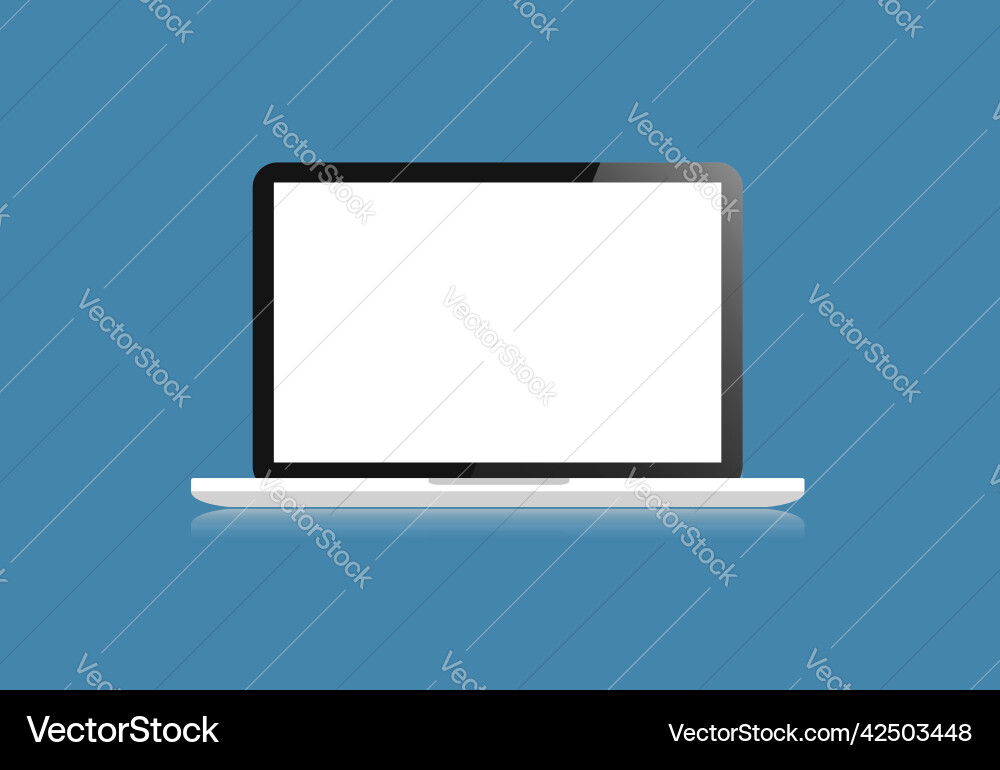 Laptop display design isolated on background Laptop display design isolated on background Vector Image