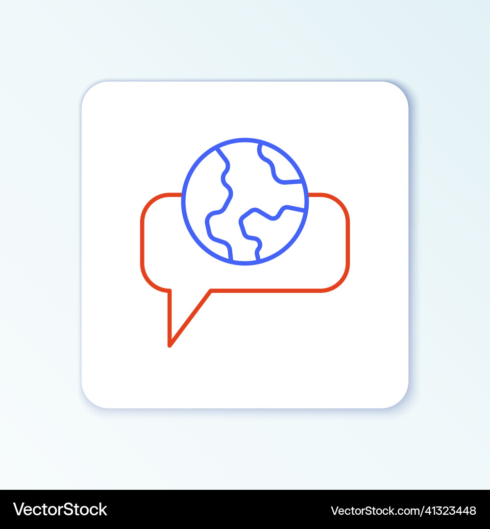 Line learning foreign languages icon isolated Line learning foreign languages icon isolated vector image
