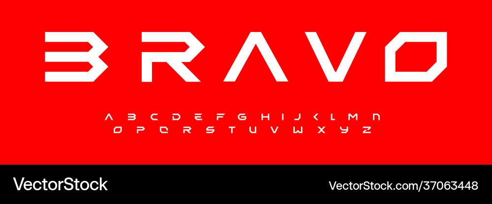 Modern geometric alphabet modular font design Vector Image