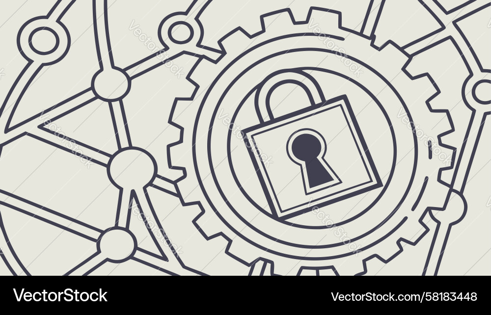 Network Security Data Shield Vector Image