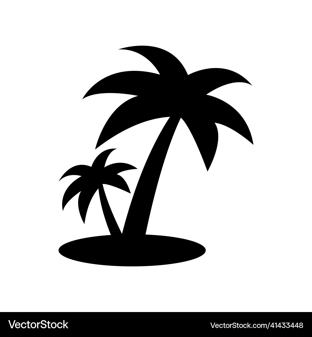 Palm tree icon simple of for web Palm tree icon simple of for web vector image