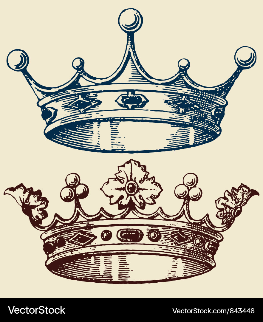 Royal crowns Royalty Free Vector Image - VectorStock