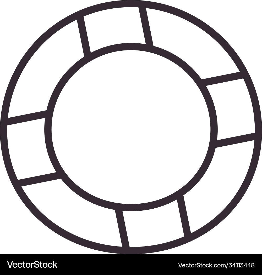 Safe float line style icon design Vector Image