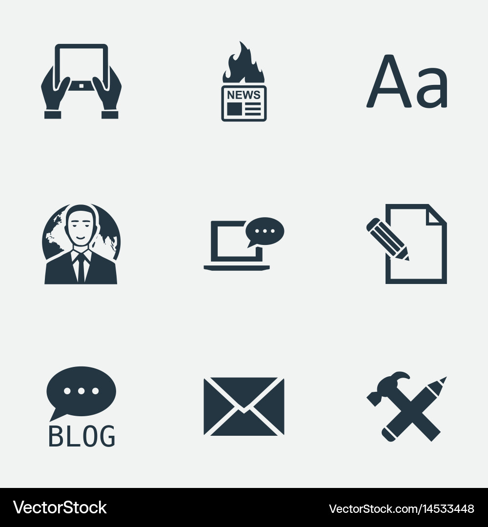 Set of simple user icons vector image