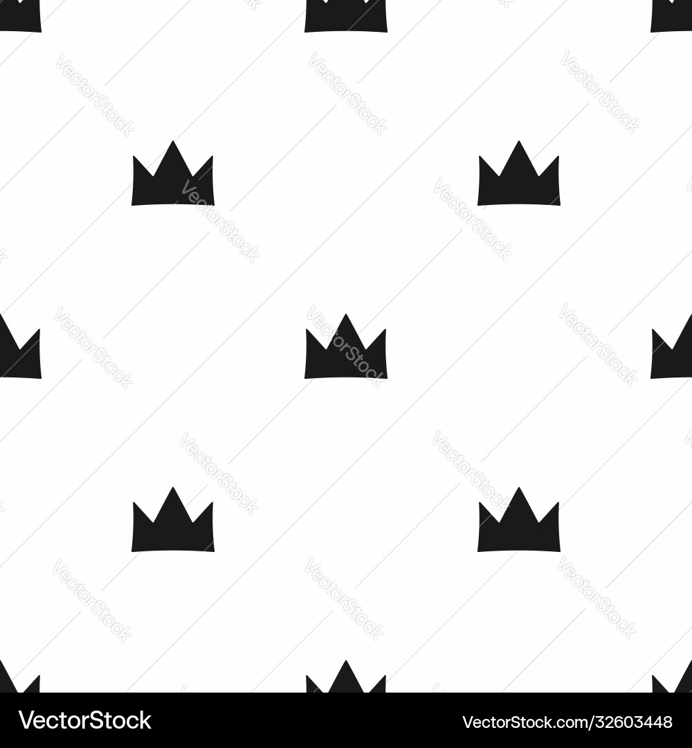 Simple seamless pattern with repeating crown Vector Image