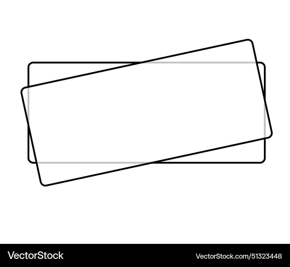 Square frame geometric abstract element Vector Image