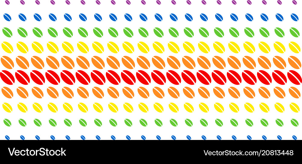 Wheat seed shape halftone spectral array vector image