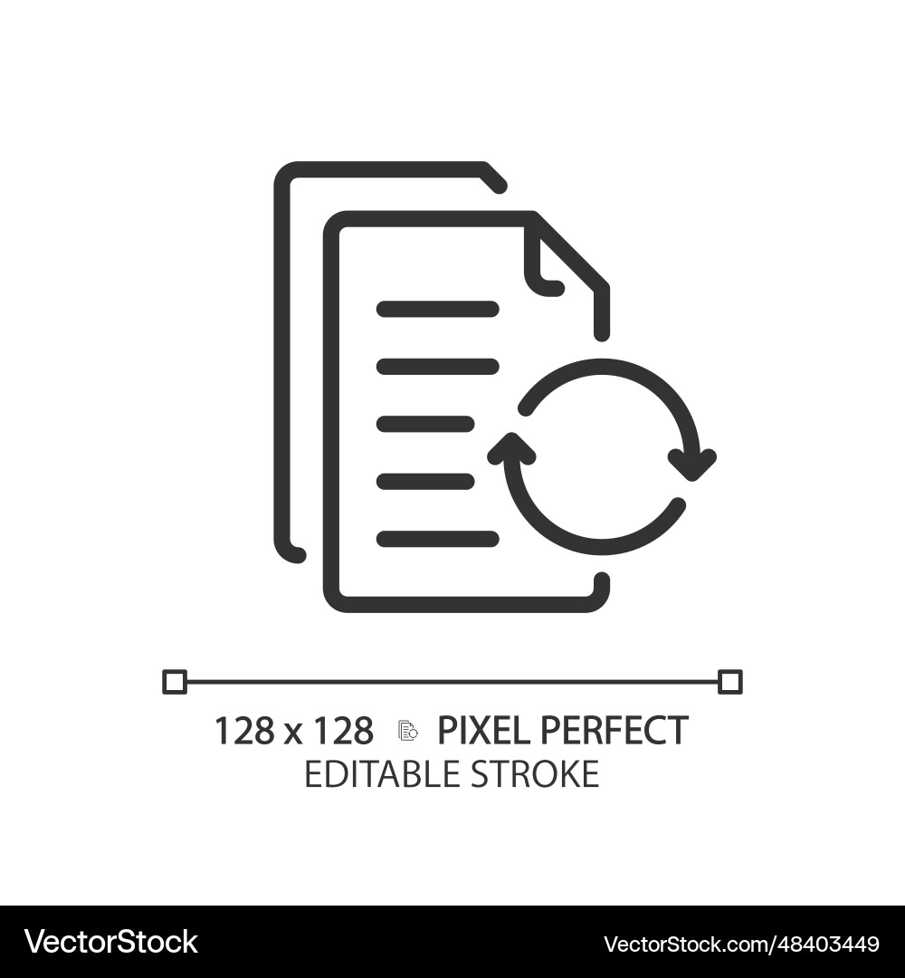 2d customizable document thin linear black icon 2d customizable document thin linear black icon vector image