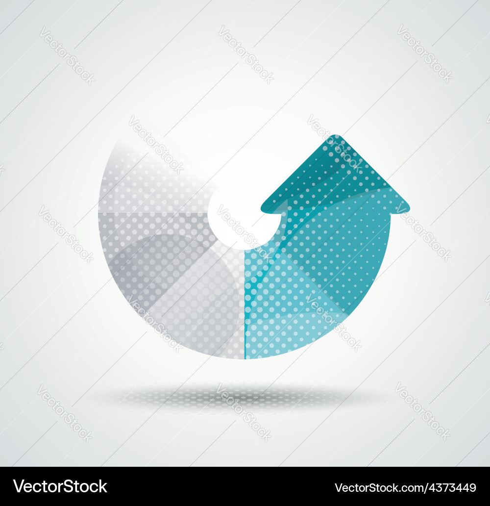 3d arrow can be used for number options workflow vector image