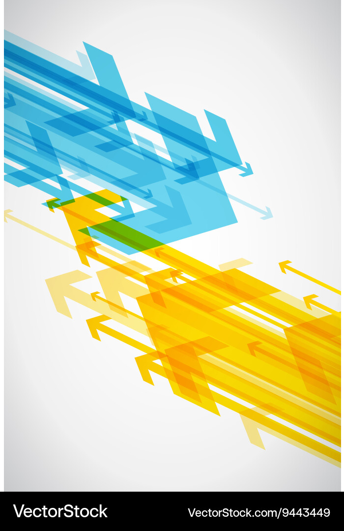 Abstract background with colorful arrows vector image