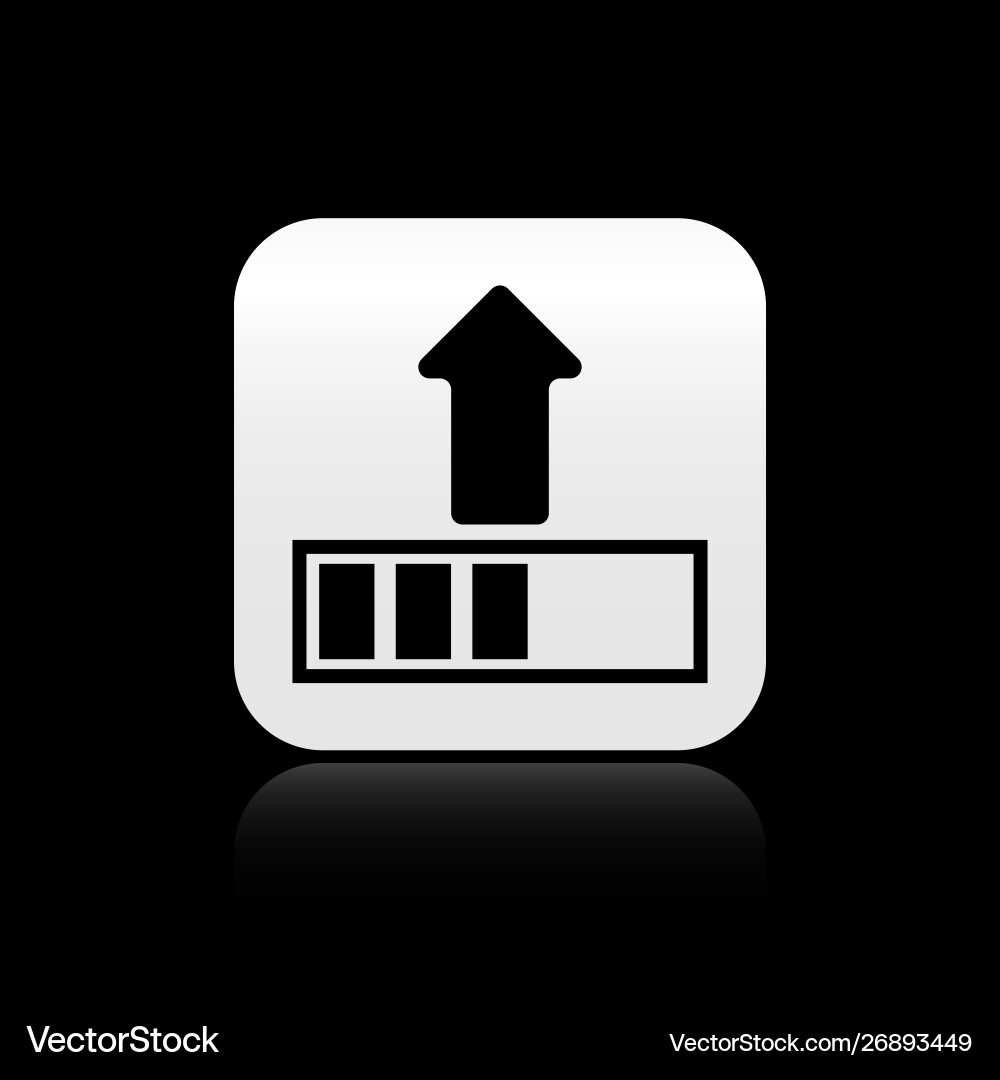 Black loading icon isolated on background Black loading icon isolated on background vector image