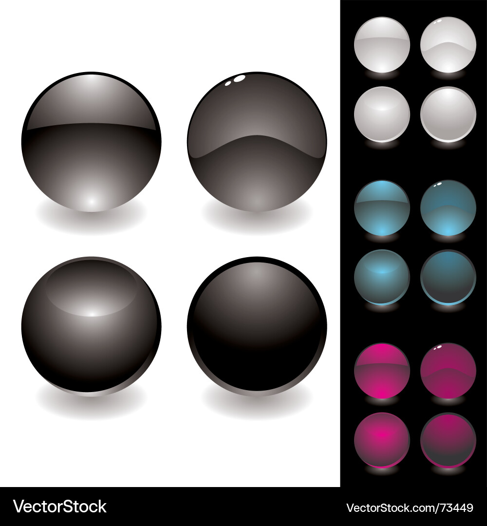 Button icons vector image