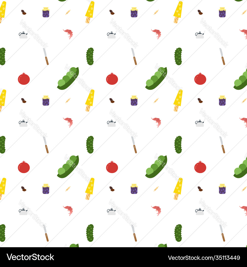 Cute simple pattern with different hand painted Cute simple pattern with different hand painted vector image