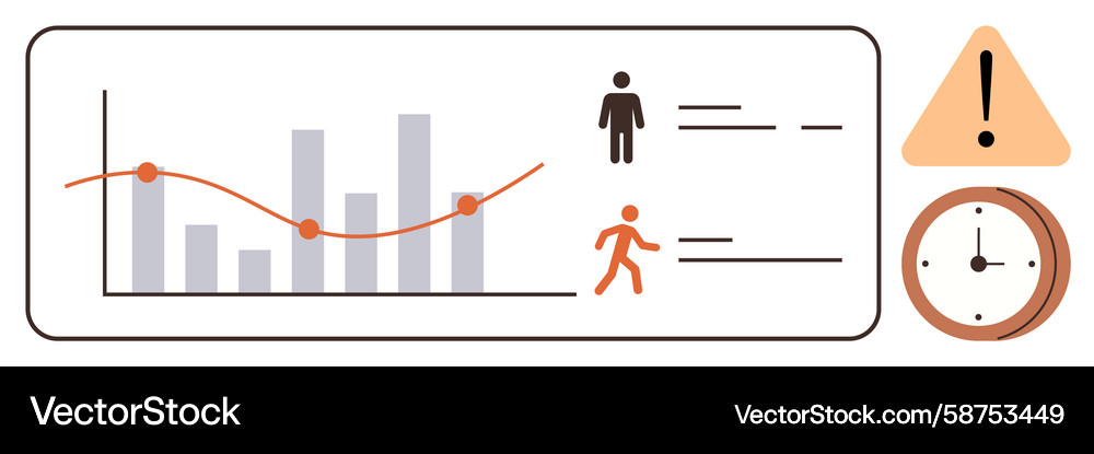 Data Insights & Performance Tracking Vector Image