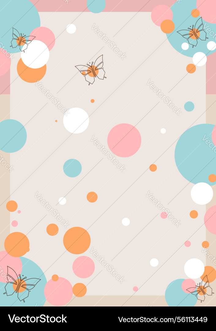 Empty blank page for notes with bubbles Vector Image