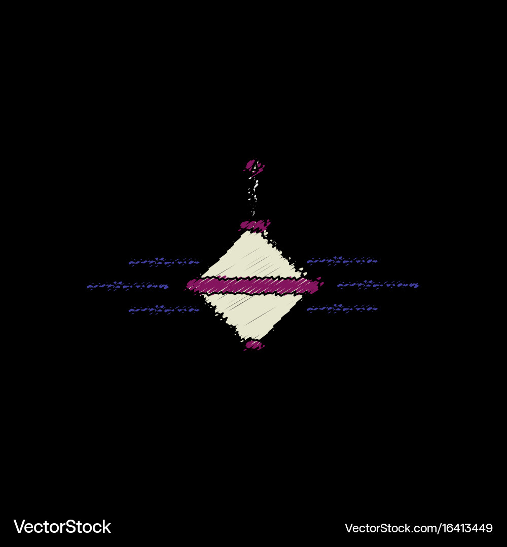 Flat shading style icon rotating whirligig Vector Image