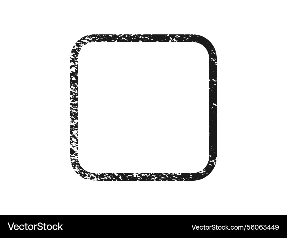 Grunge border in rounded square form Grunge border in rounded square form Vector Image