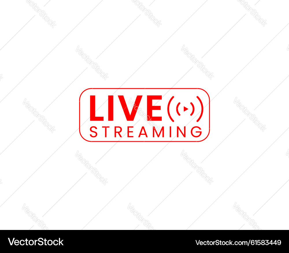 Live Streaming Sticker – Royalty-Free Vector | VectorStock