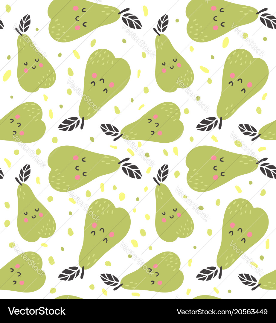 Pear pattern vector image
