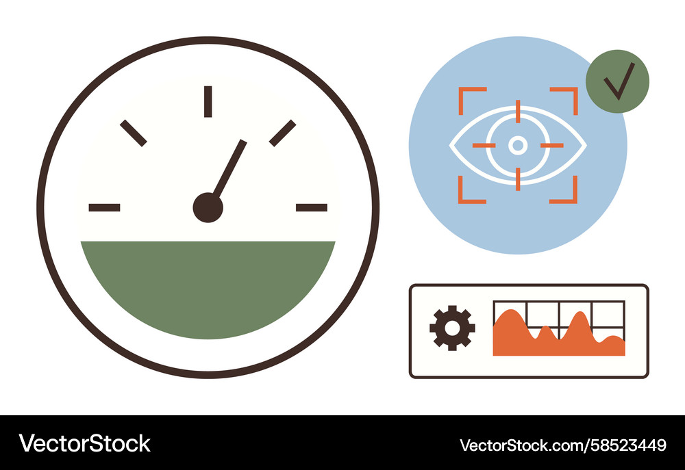 Performance Tracking & Data Analysis Vector Image
