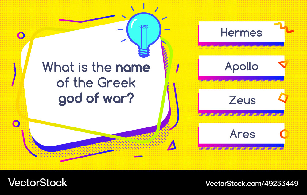 Quiz game menu template colorful style Quiz game menu template colorful style Vector Image