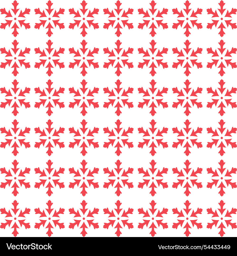Red snowflakes design pattern texture Vector Image