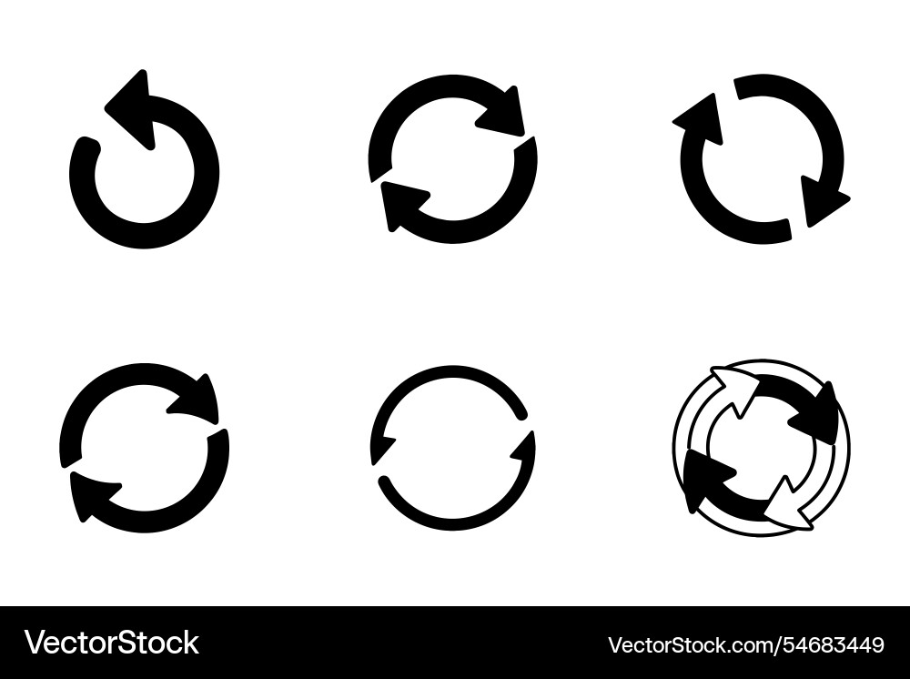 Reload icon bundle set in style Reload icon bundle set in style vector image