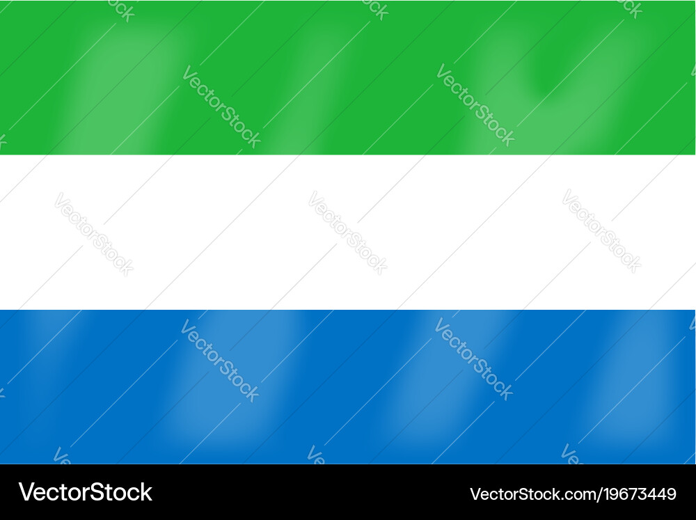 Sierra leone flag Royalty Free Vector Image - VectorStock