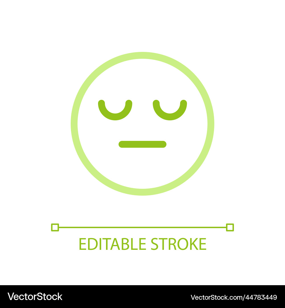 Sleepy face emoji pixel perfect color linear ui Sleepy face emoji pixel perfect color linear ui vector image
