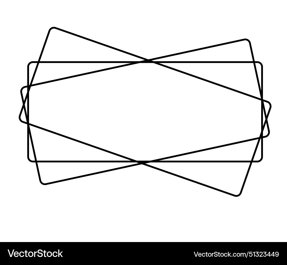 Square frame geometric abstract element Square frame geometric abstract element vector image