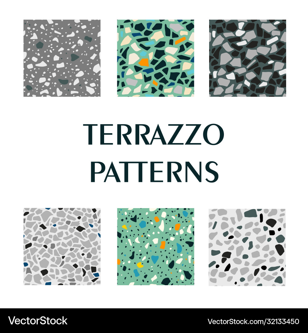 Abstract seamless pattern in terrazzo style vector image