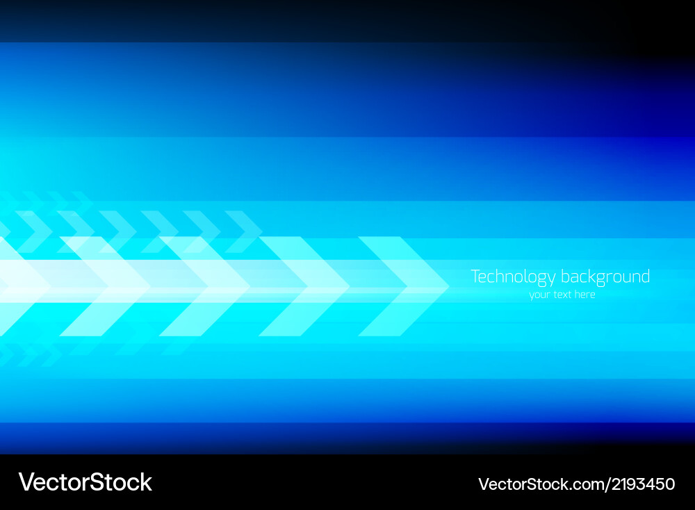 Abstract tech background with arrows vector image