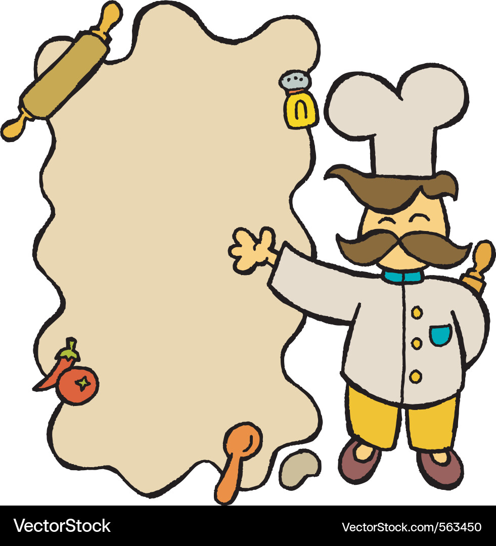 Chef menu Vector Image