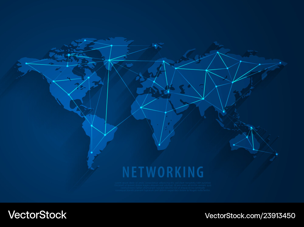Global network connection background Vector Image