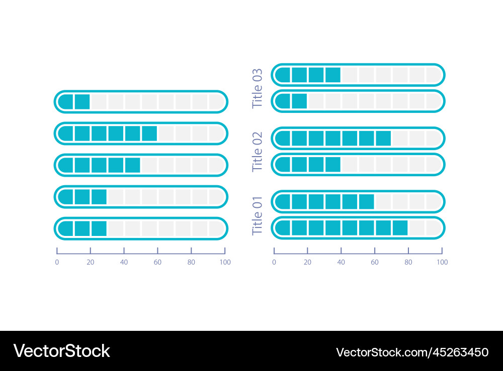 Horizontal progress infographic chart design Horizontal progress infographic chart design vector image
