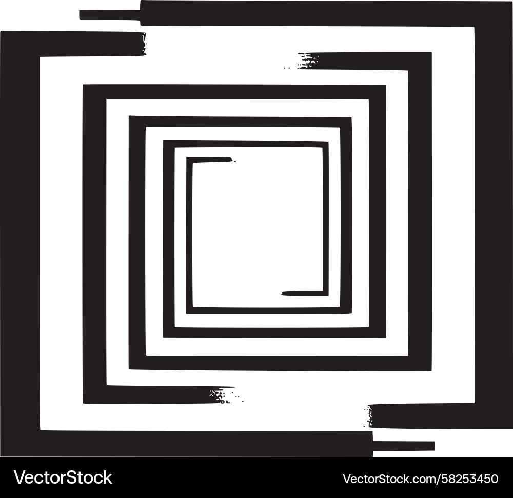 Interlocking Geometric Forms Vector Image