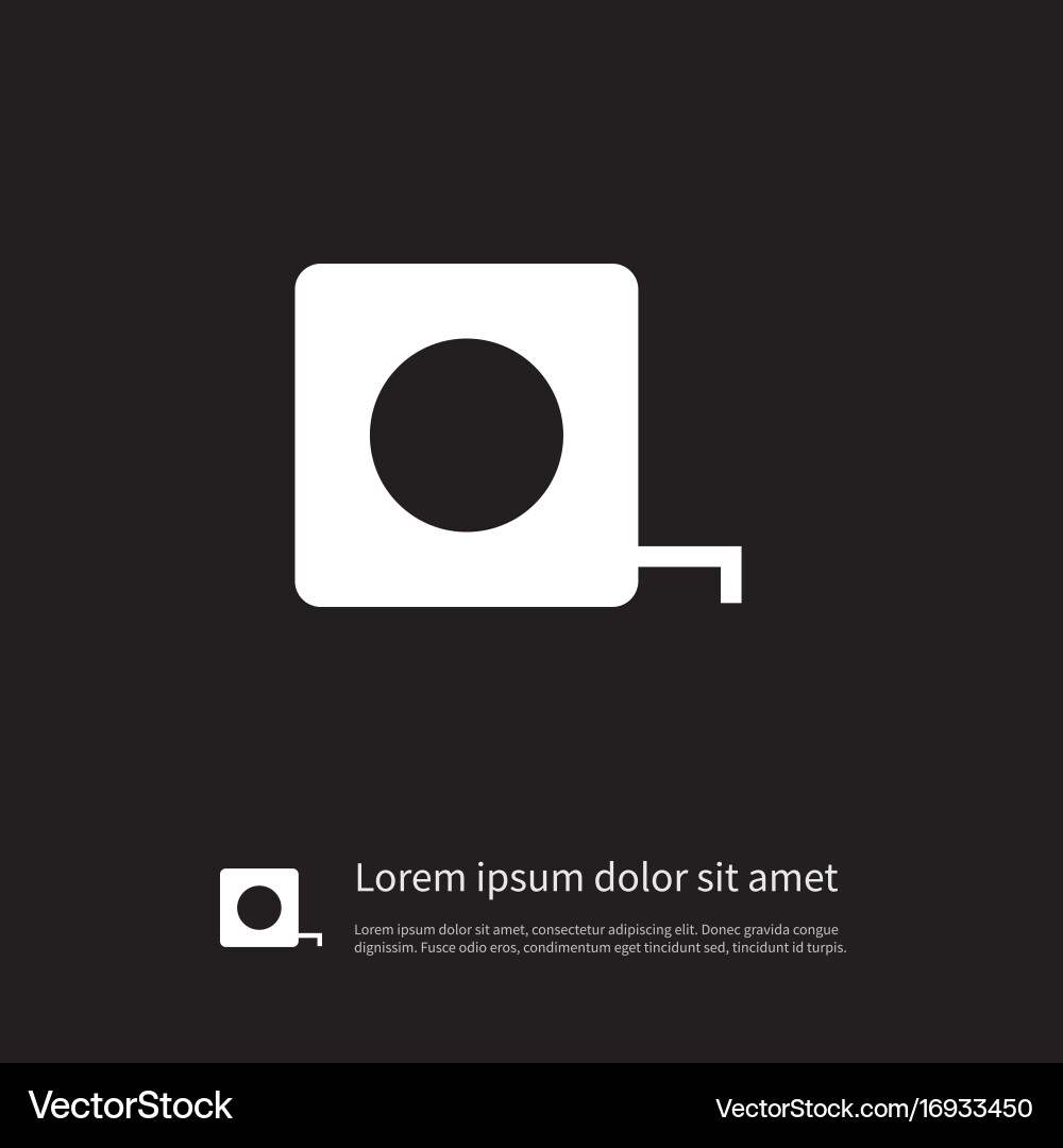 Isolated tool icon measuring tape element vector image